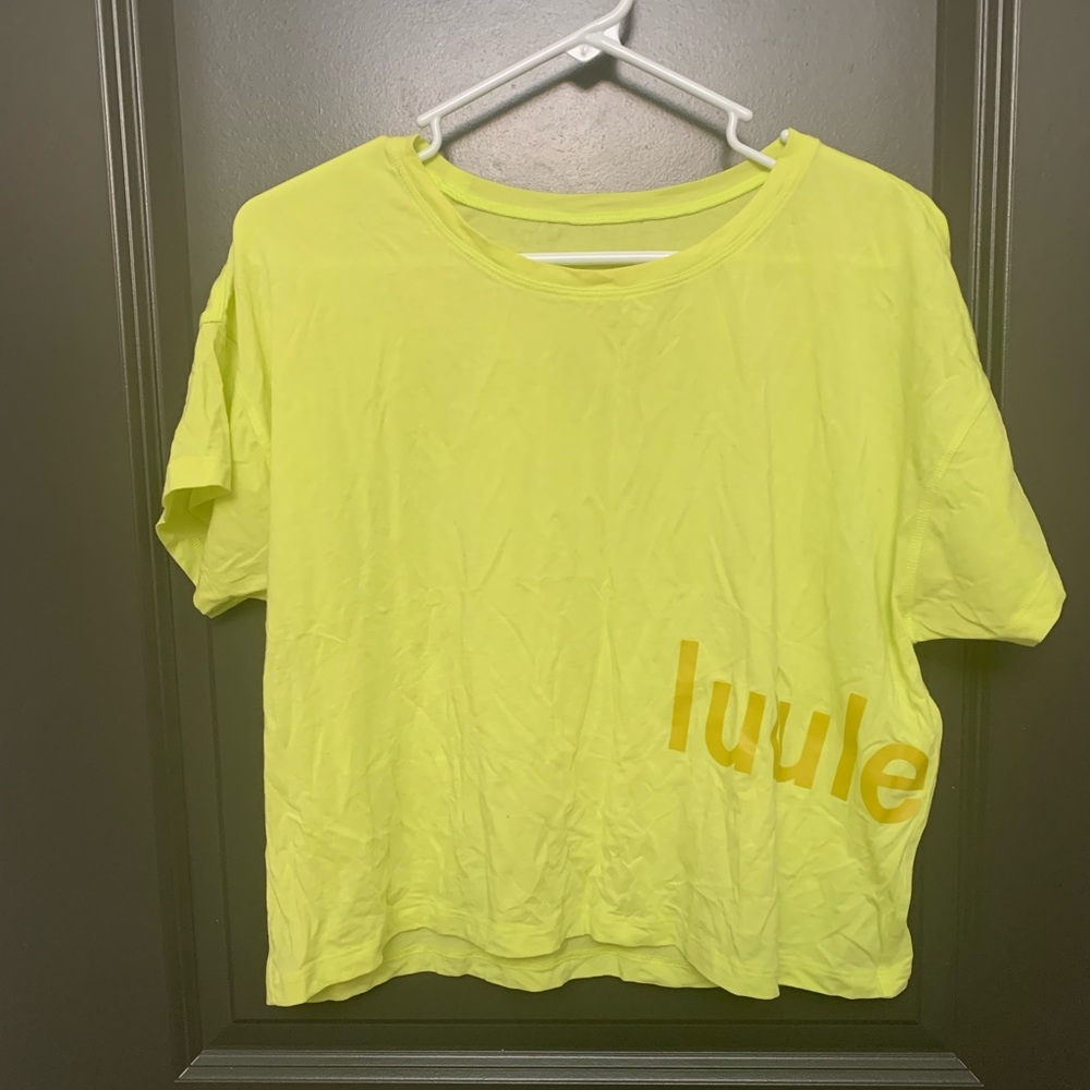 Lululemon neon yellow Cates tee
